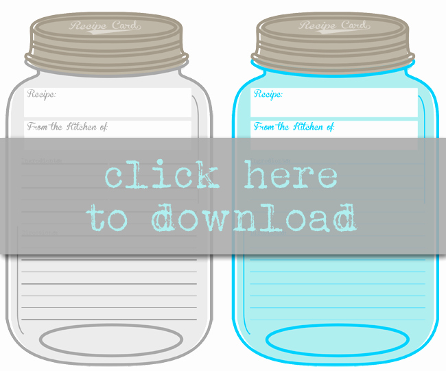 Printable Mason Jar Template Unique Free Printable Mason Jar Recipe Cards