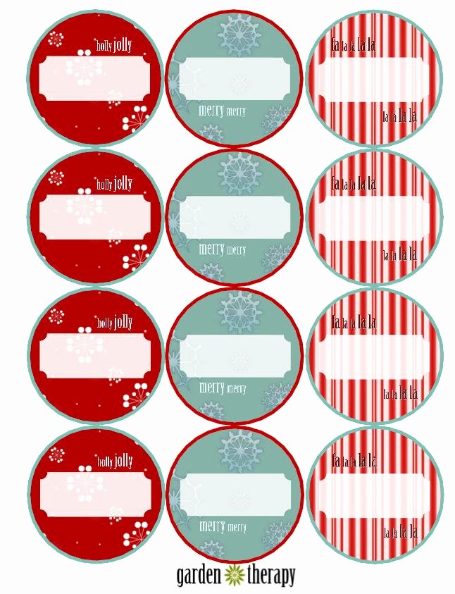 Printable Mason Jar Templates Elegant Last Minute Holiday Gifts and Printable Gift Tags Garden