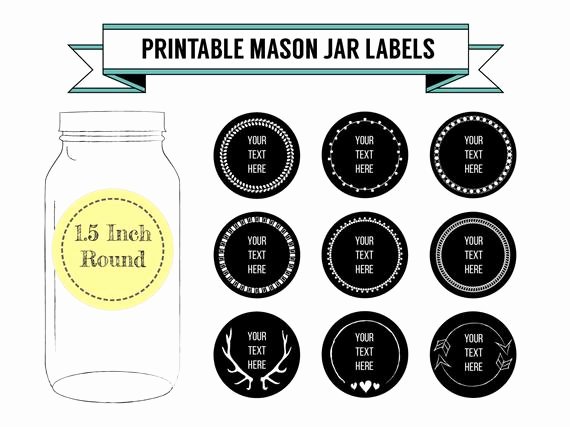 Printable Mason Jar Templates Inspirational Printable Diy Chalkboard Mason Jar Labels Canning Labels 9