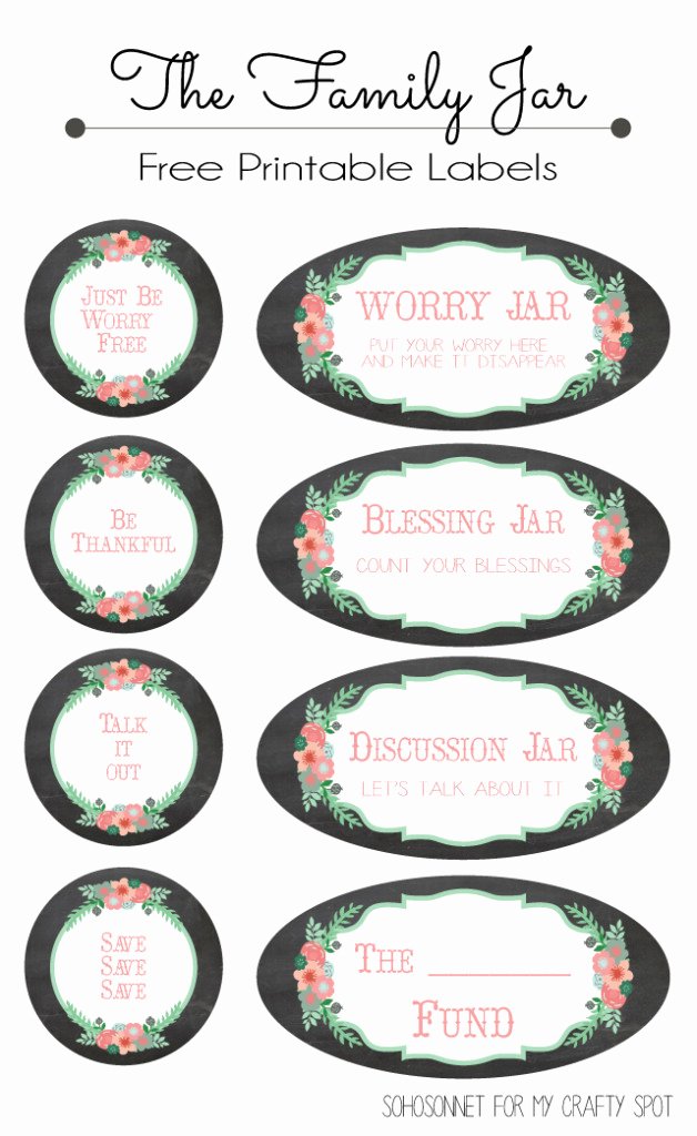 Printable Mason Jar Templates Luxury the Family Jar My Crafty Spot Contributor Post