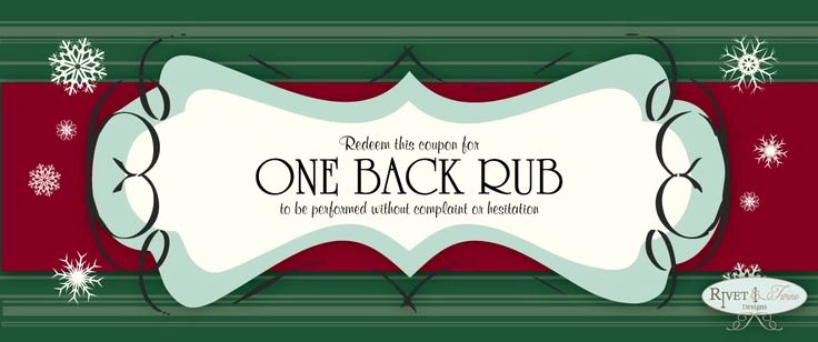 Printable Massage Coupons Elegant Stocking Stuffers &quot;free Back Rub&quot; Coupons Ing soon