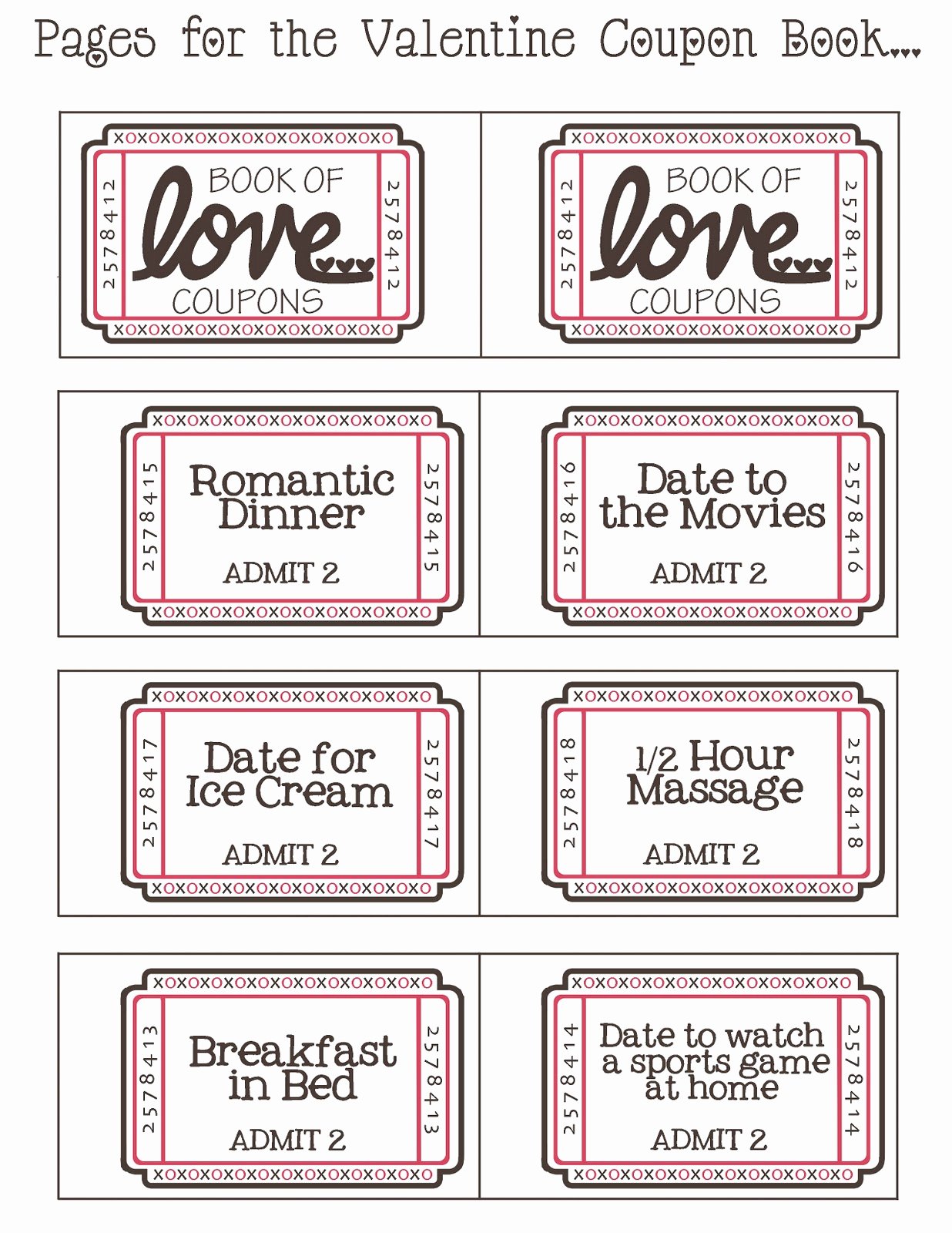 Printable Massage Coupons Inspirational Mommy by Day Crafter by Night Free Printable Valentine