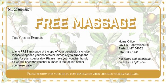 Printable Massage Coupons Unique 21 Massage Voucher Templates Psd Ai Word