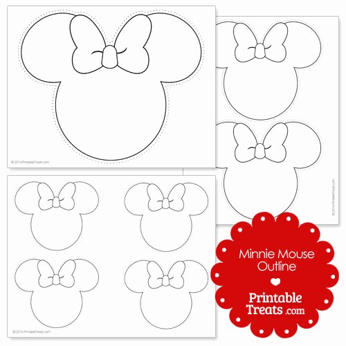 Printable Minnie Mouse Head Awesome Printable Minnie Mouse Outline — Printable Treats