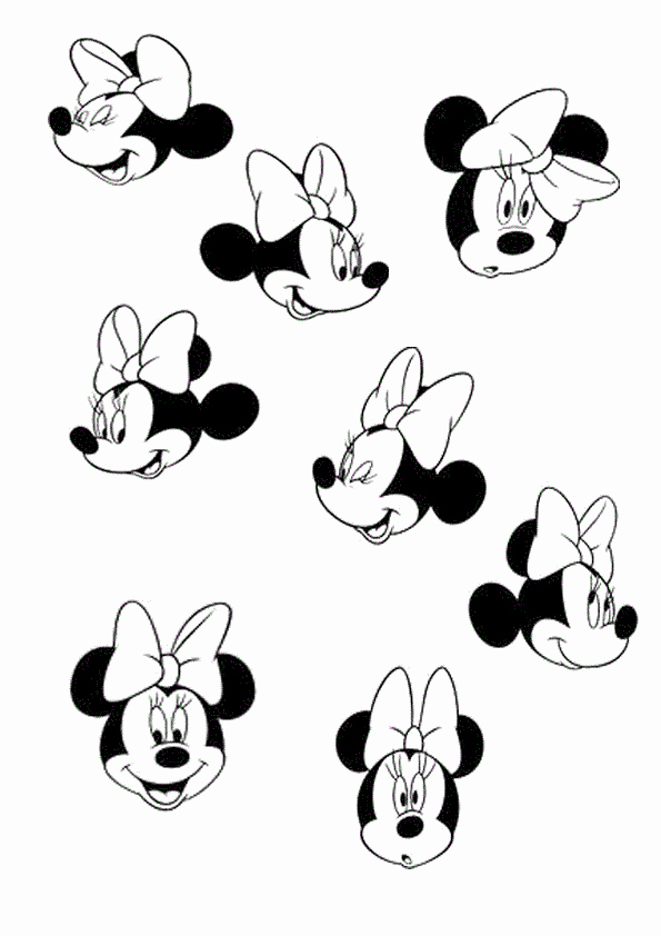 Printable Minnie Mouse Head Lovely Free Minnie Mouse Face Coloring Pages Download Free Clip