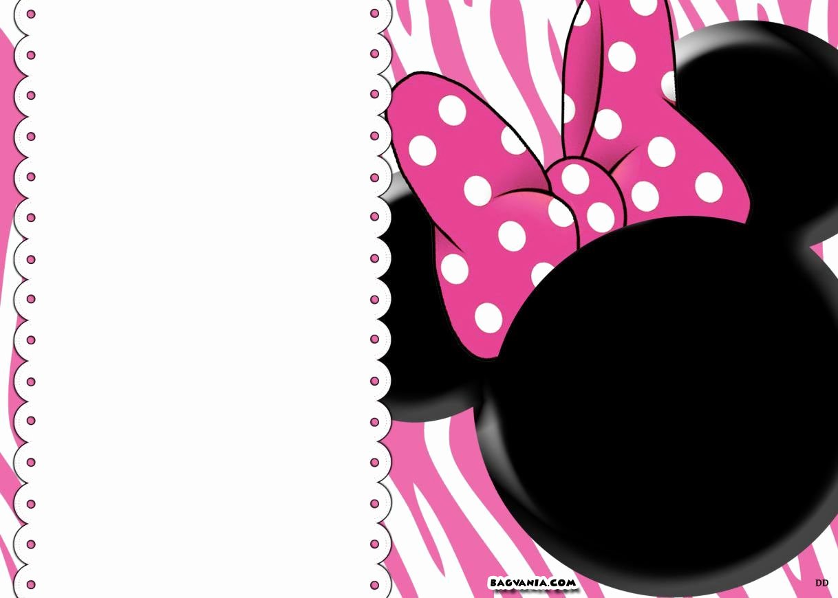 Printable Minnie Mouse Head Luxury Free Printable Minnie Mouse Birthday Invitations – Free