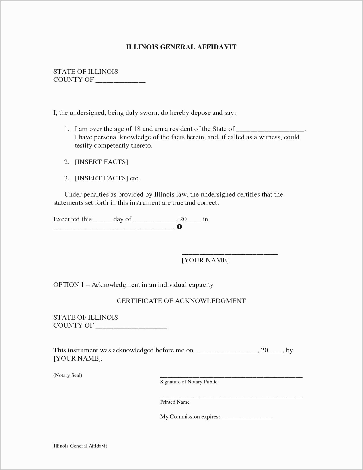 Printable Notarized Letter Of Residency Template Awesome Notarized Letter Template for Residency Samples