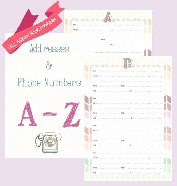 Printable Phone Book Lovely Free Address Book Printables