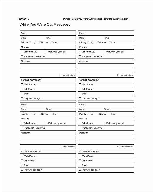 Printable Phone Book Template Beautiful 21 Phone Message Templates Pdf Doc