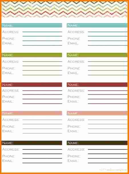 Printable Phone Book Template Lovely Free Printable Address Book