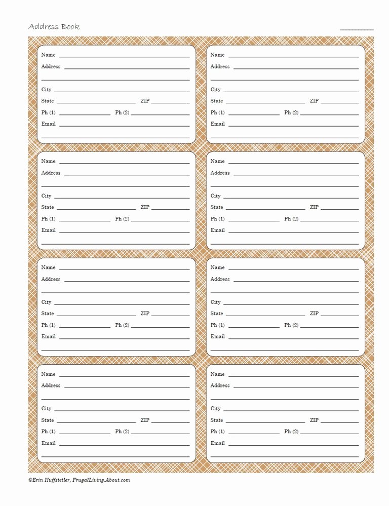 Printable Phone Book Template New Use these Printable Address Pages In Your Planner