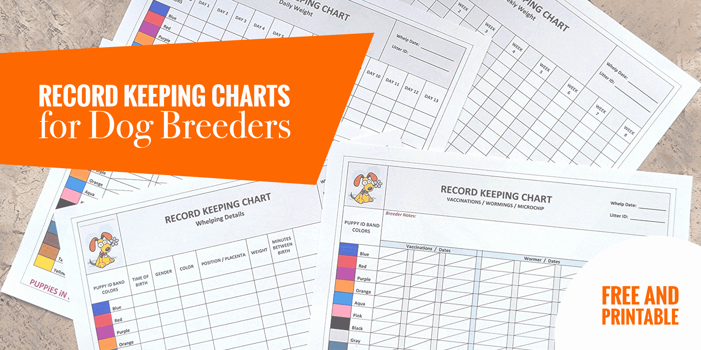 Printable Puppy Shot Record Elegant Record Keeping Charts for Breeders — Free Printable Puppy