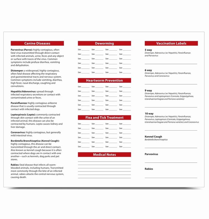 Printable Puppy Shot Record Fresh Jeffers Dog Health Records