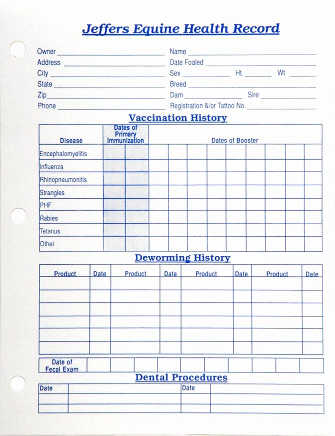 Printable Puppy Shot Record Luxury Horse Health Records Each Horse Stuff