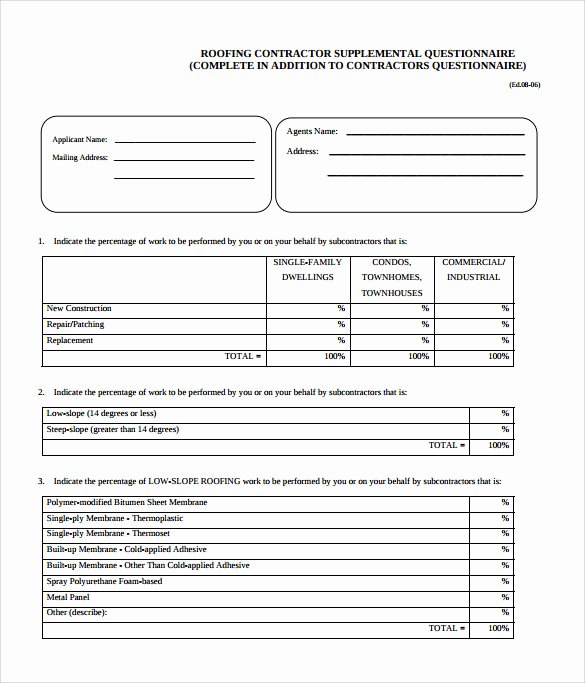 Printable Roofing Contracts Beautiful Roofing Contract Template 13 Download Documents In Pdf
