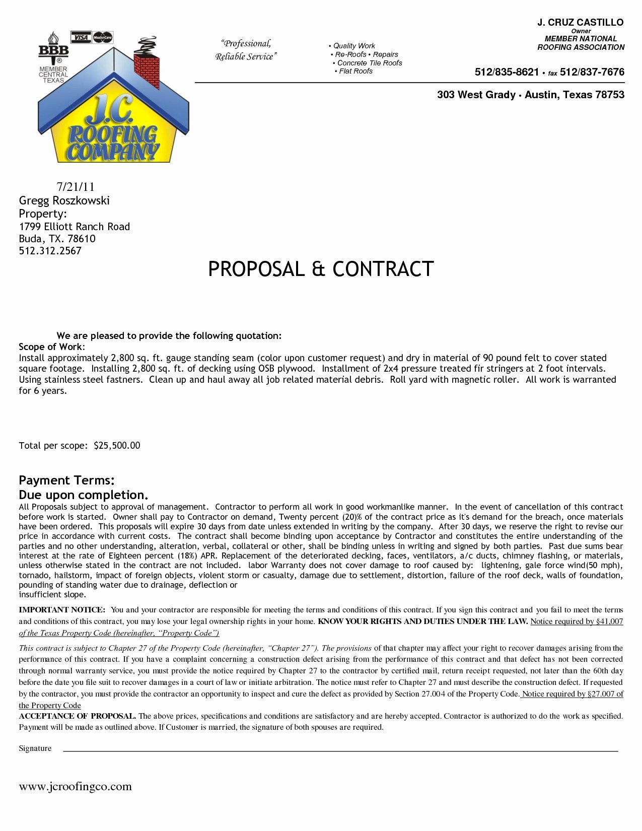 Printable Roofing Contracts Best Of Roofing Agreement forms Expert Roofing Contract Free