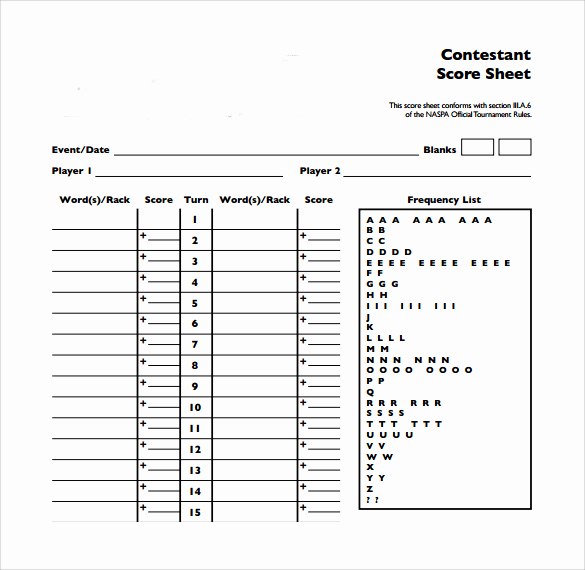 Printable Scrabble Board Template Lovely 7 Sample Scrabble Score Sheet