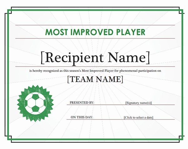 Printable soccer Certificate Awesome Printable Sports Certificates