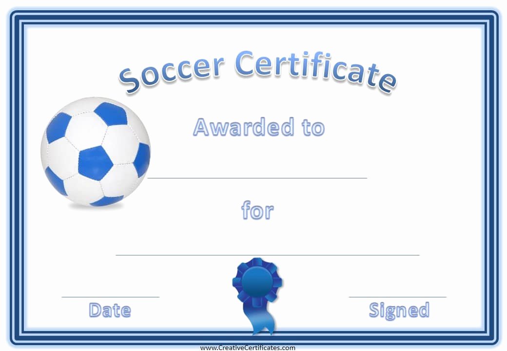 Printable soccer Certificate Beautiful 13 soccer Award Certificate Examples Pdf Psd Ai