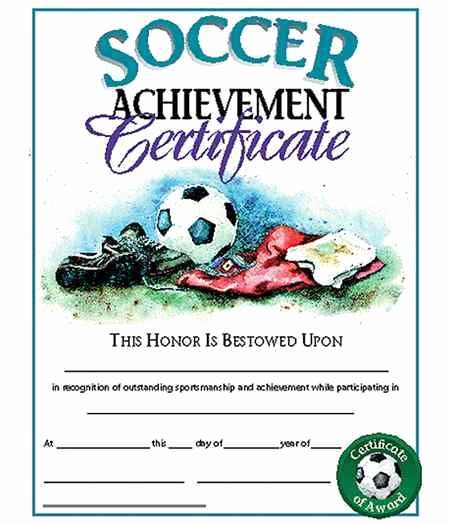 Printable soccer Certificate Beautiful 8 Best Images About Certificate On Pinterest