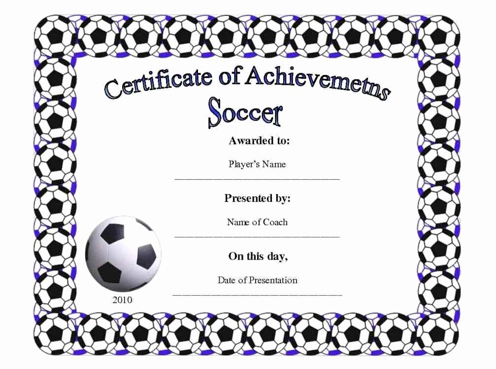 Printable soccer Certificate Beautiful Free Printable Football Certificates Template Update234