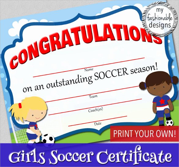 Printable soccer Certificate Best Of 15 soccer Certificate Templates to Download