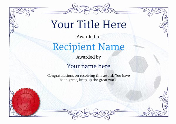 Printable soccer Certificate Best Of Free soccer Certificate Templates Add Printable Badges