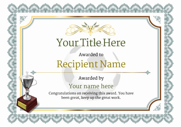 Printable soccer Certificate Best Of Free Uk Football Certificate Templates Add Printable