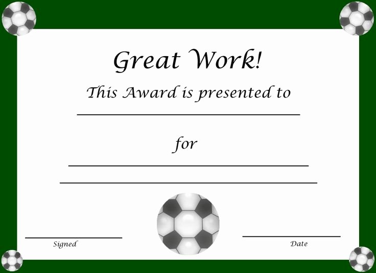 Printable soccer Certificate Elegant 1000 Ideas About Award Certificates On Pinterest