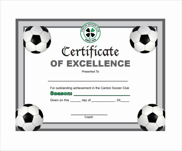 Printable soccer Certificate Luxury soccer Certificate Template 7 Download Free Documents