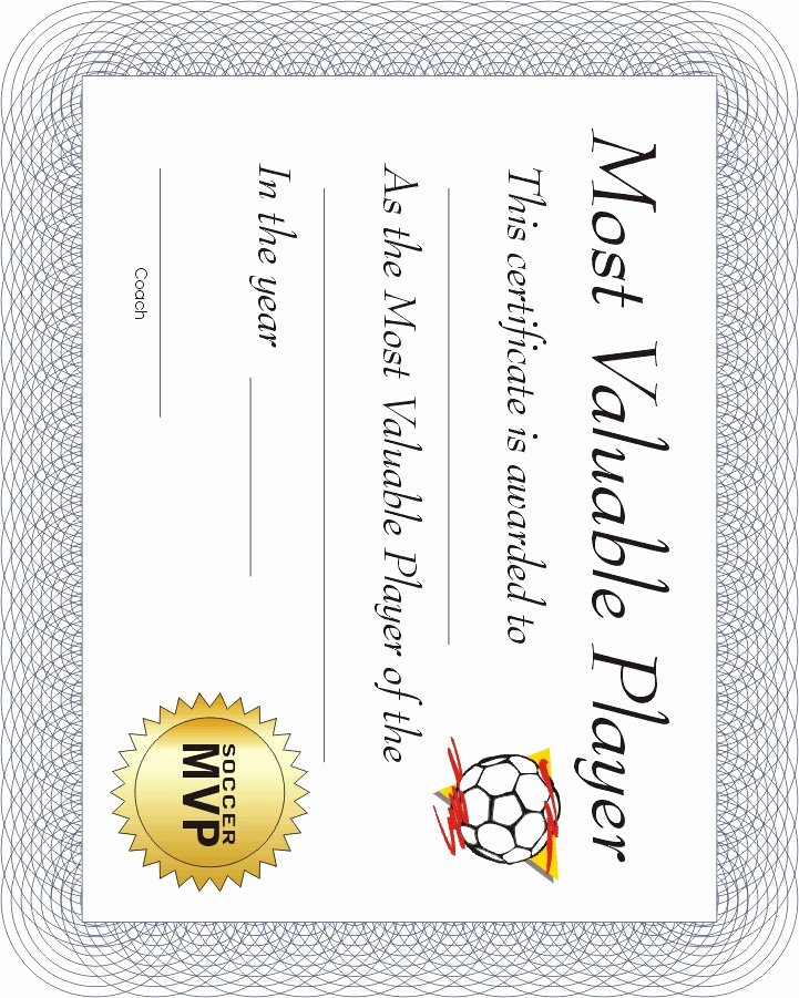 Printable soccer Certificate New Free Printable Sports