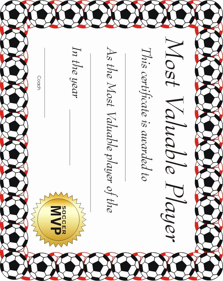 Printable soccer Certificate Unique Free Printable Sports