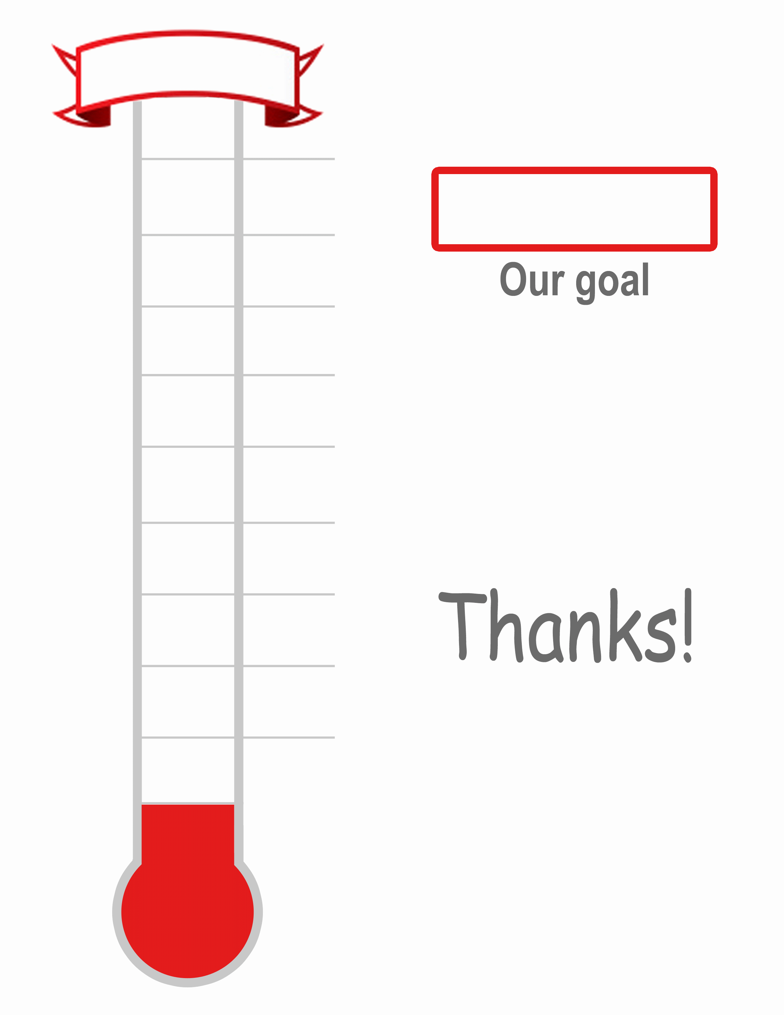 Printable thermometer Goal Best Of thermometer 2 Our Goal Thanks2