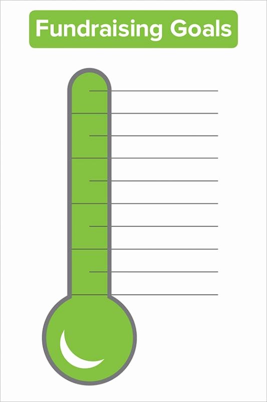 Printable thermometer Goal Chart Best Of Fundraiser thermometer Templates