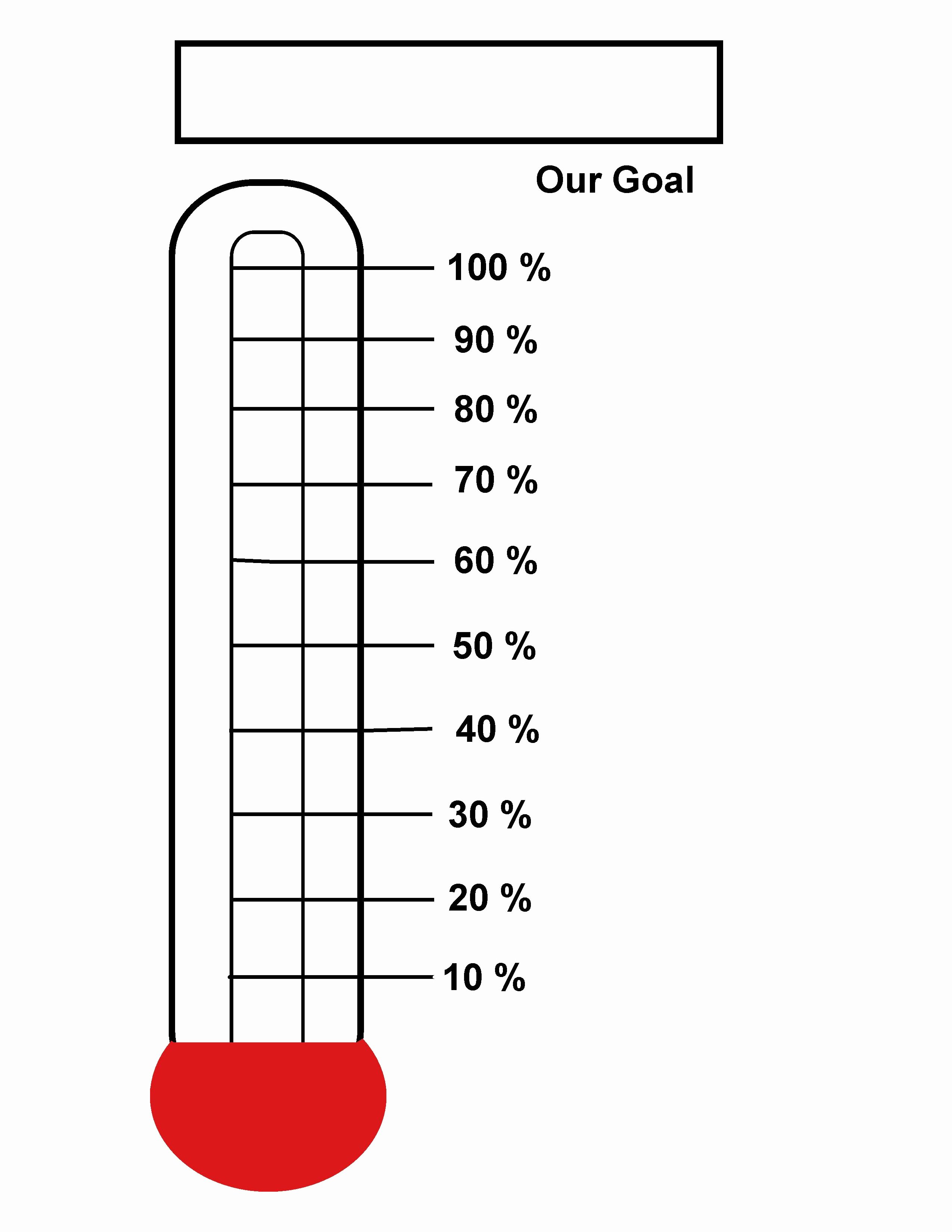 Printable thermometer Goal Lovely Goal thermometer Template Printable