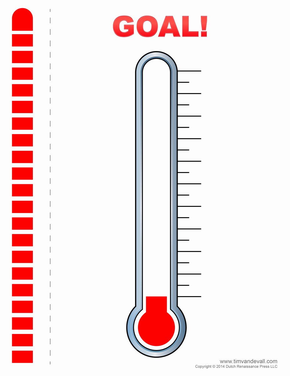 Printable thermometer Goal Unique Fundraising thermometer 02 Tim S Printables