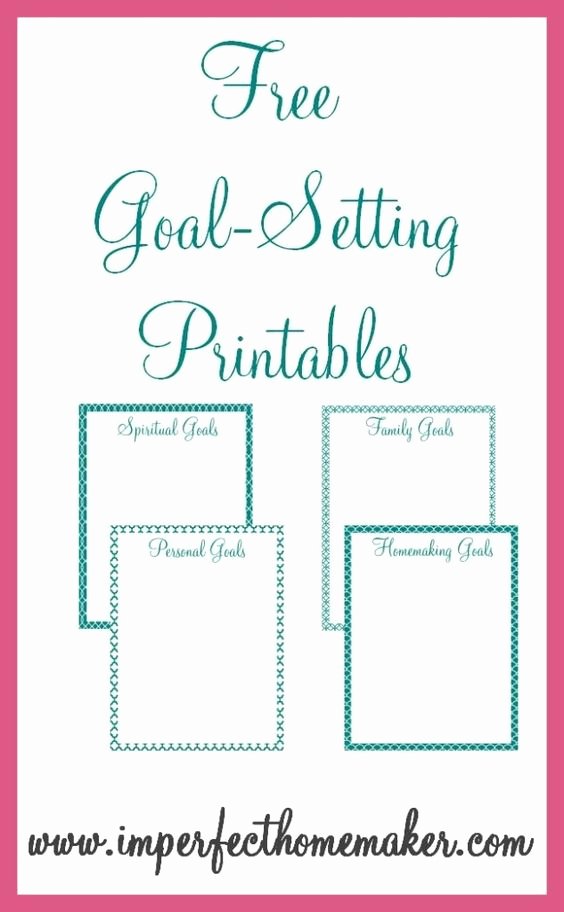 Printable Vision Board Template Fresh Free Goal Setting Printables