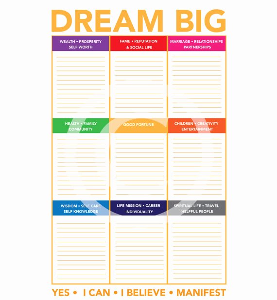 Printable Vision Board Template Fresh Items Similar to Vision Board Vision Boards Dream Boards