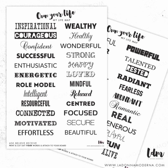 Printable Vision Board Template Luxury Vision Board Life Map