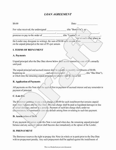 Private Sale Car Payment Agreement New Free Printable Personal Loan Agreement form Generic