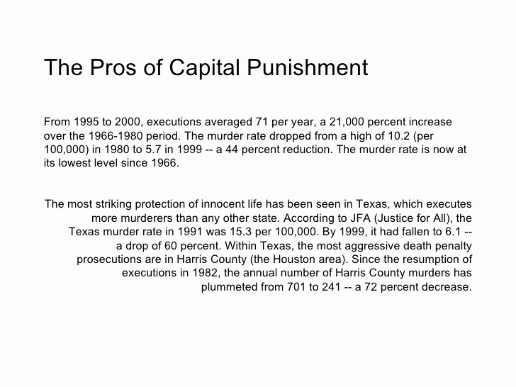 Pro Con Essay Outline Elegant Capital Punishment