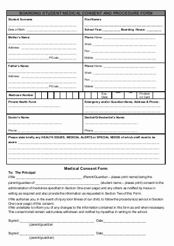 Procedure Consent form Awesome Student Medication Procedure and Medication Permission form
