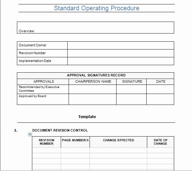 Procedure Templates Word Best Of 37 Best Standard Operating Procedure sop Templates