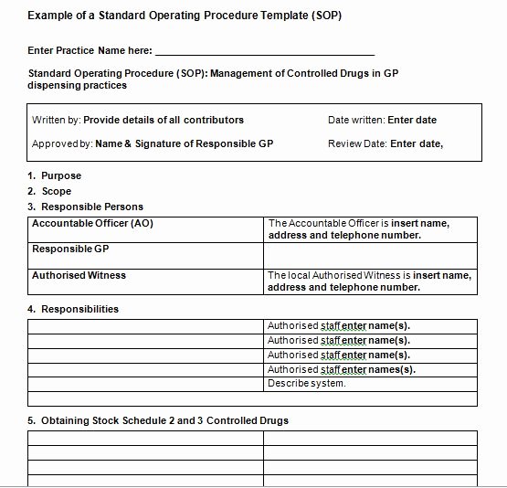 Procedure Templates Word Inspirational 37 Best Standard Operating Procedure sop Templates