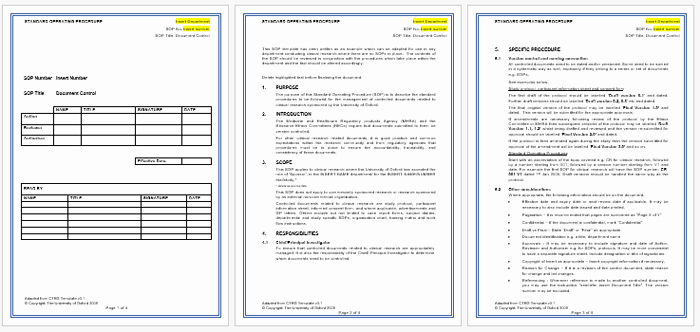 Procedure Templates Word Inspirational Standard Operating Procedure sop Templates for Word