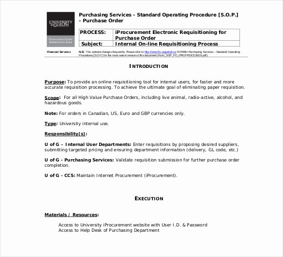 Procedure Templates Word New 13 Standard Operating Procedure Templates Pdf Doc