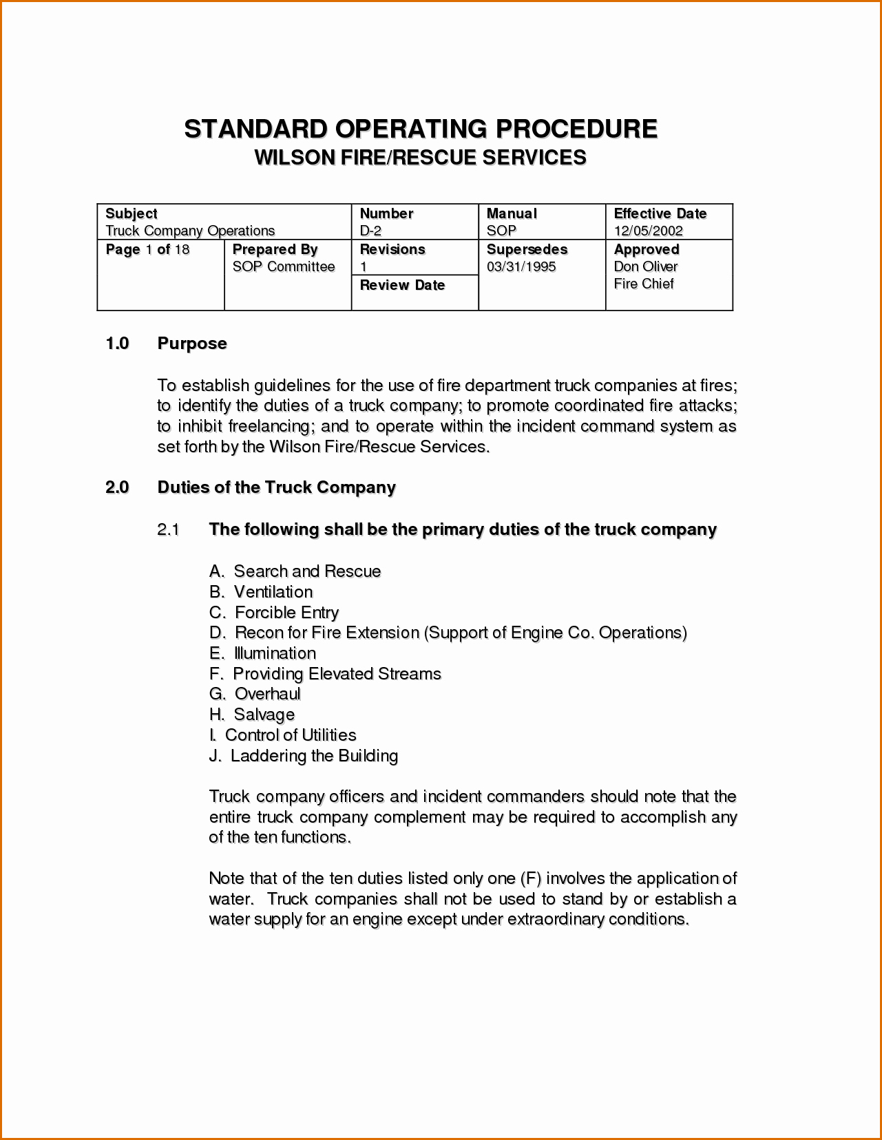 Procedure Templates Word Unique 11 Standard Operating Procedure Template Word