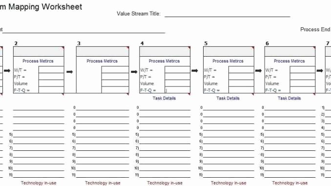 Process Map Template Excel Fresh Vsm Template for Microsoft Excel