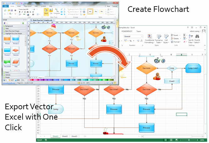 Process Map Template Excel Lovely Make Great Looking Flowcharts In Excel