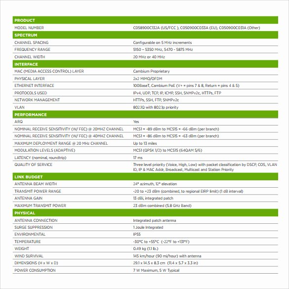 Product Spec Sheet Template Elegant 11 Spec Sheet Samples